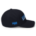 Right angle of the MAS Kansas City Wheelchair Softball Slant Dark Navy Flexfit Curved Bill Fitted against a white background