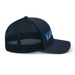 Right angle of the MAS Kansas City Wheelchair Softball Slant Navy Curved Bill Trucker Snapback against a white background