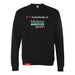 Midwest Adaptive Sports I Love Somebody at MAS Black Crewneck Sweatshirt on a white background