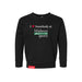 Midwest Adaptive Sports I Love Somebody at MAS Toddler Black Crewneck Sweatshirt on a white background
