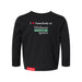Midwest Adaptive Sports I Love Somebody at MAS Toddler Black Long Sleeve T-Shirt on a white background