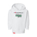 Midwest Adaptive Sports I Love Somebody at MAS Toddler White Hoodie on a white background