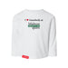 Midwest Adaptive Sports I Love Somebody at MAS Toddler White Long Sleeve T-Shirt on a white background