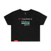 Midwest Adaptive Sports I Love Somebody at MAS Women's Black Crop T-Shirt on a white background