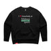 Midwest Adaptive Sports I Love Somebody at MAS Women's Black Modern Crewneck Sweatshirt on a white background