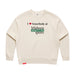 Midwest Adaptive Sports I Love Somebody at MAS Women's Ecru Modern Crewneck Sweatshirt on a white background