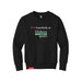 Midwest Adaptive Sports I Love Somebody at MAS Youth Black Crewneck Sweatshirt on a white background