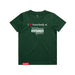 Midwest Adaptive Sports I Love Somebody at MAS Youth Forest Green T-Shirt on a white background