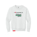 Midwest Adaptive Sports I Love Somebody at MAS Youth White Crewneck Sweatshirt on a white background