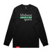 Midwest Adaptive Sports Logo Black Long Sleeve T-Shirt on a white background
