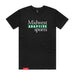 Midwest Adaptive Sports Logo Black T-Shirt on a white background