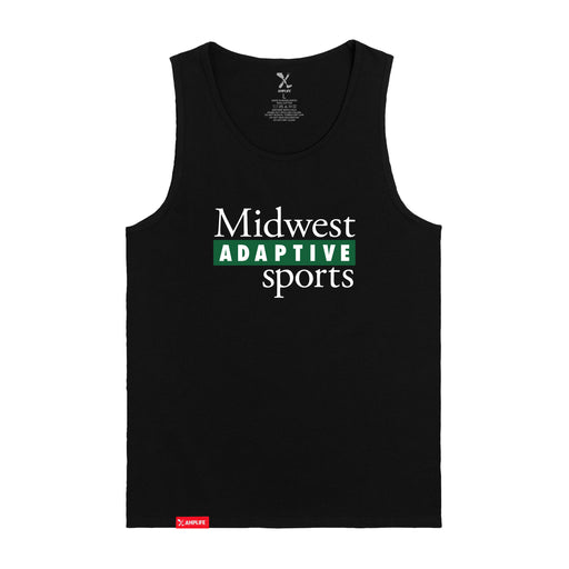 Midwest Adaptive Sports Logo Black Tank Top on a white background