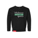 Midwest Adaptive Sports Logo Toddler Black Crewneck Sweatshirt on a white background