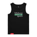 Midwest Adaptive Sports Logo Women's Black Organic Tank Top on a white background