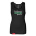 Midwest Adaptive Sports Logo Women's Black Slim Micro Rib Tank Top on a white background