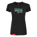 Midwest Adaptive Sports Logo Women's Black Slim T-Shirt on a white background