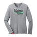 Midwest Adaptive Sports Logo Women's Heather Grey Long Sleeve T-Shirt on a white background