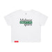Midwest Adaptive Sports Logo Women's White Crop T-Shirt on a white background