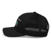 Left angle of the Midwest Adaptive Sports I Love Somebody at MAS Black Curved Bill Trucker Snapback against a white background