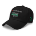 Front left angle of the Midwest Adaptive Sports I Love Somebody at MAS Black Dad Hat against a white background