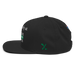 Left angle of the Midwest Adaptive Sports I Love Somebody at MAS Black Flat Bill Snapback against a white background