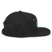Right angle of the Midwest Adaptive Sports I Love Somebody at MAS Black Flat Bill Snapback against a white background