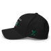 Left angle of the Midwest Adaptive Sports I Love Somebody at MAS Black Flexfit Curved Bill Fitted against a white background