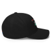 Right angle of the Midwest Adaptive Sports I Love Somebody at MAS Black Flexfit Curved Bill Fitted against a white background