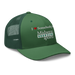 Front right angle of the Midwest Adaptive Sports I Love Somebody at MAS Evergreen Curved Bill Trucker Snapback against a white background