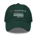 Front angle of the Midwest Adaptive Sports I Love Somebody at MAS Spruce Dad Hat against a white background