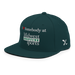 Front left angle of the Midwest Adaptive Sports I Love Somebody at MAS Spruce Flat Bill Snapback against a white background