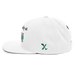 Left angle of the Midwest Adaptive Sports I Love Somebody at MAS White Flat Bill Snapback against a white background