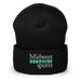 Front angle of the Midwest Adaptive Sports Logo Black Beanie against a white background