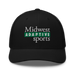 Front angle of the Midwest Adaptive Sports Logo Black Curved Bill Trucker Snapback against a white background
