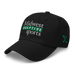Front left angle of the Midwest Adaptive Sports Logo Black Dad Hat against a white background