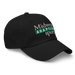 Front right angle of the Midwest Adaptive Sports Logo Black Dad Hat against a white background