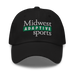 Front angle of the Midwest Adaptive Sports Logo Black Dad Hat against a white background