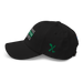 Left angle of the Midwest Adaptive Sports Logo Black Dad Hat against a white background