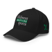 Front left angle of the Midwest Adaptive Sports Logo Black Flexfit Curved Bill Fitted against a white background