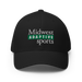 Front angle of the Midwest Adaptive Sports Logo Black Flexfit Curved Bill Fitted against a white background