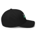 Right angle of the Midwest Adaptive Sports Logo Black Flexfit Curved Bill Fitted against a white background