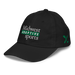 Front left angle of the Midwest Adaptive Sports Logo Black Youth Dad Hat against a white background