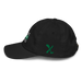 Left angle of the Midwest Adaptive Sports Logo Black Youth Dad Hat against a white background
