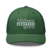 Front angle of the Midwest Adaptive Sports Logo Evergreen Curved Bill Trucker Snapback against a white background