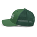 Left angle of the Midwest Adaptive Sports Logo Evergreen Curved Bill Trucker Snapback against a white background