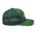Right angle of the Midwest Adaptive Sports Logo Evergreen Curved Bill Trucker Snapback against a white background