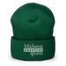 Front angle of the Midwest Adaptive Sports Logo Spruce Beanie against a white background