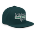 Front right angle of the Midwest Adaptive Sports Logo Spruce Flat Bill Snapback against a white background