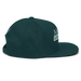 Right angle of the Midwest Adaptive Sports Logo Spruce Flat Bill Snapback against a white background