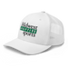 Front left angle of the Midwest Adaptive Sports Logo White Curved Bill Trucker Snapback against a white background